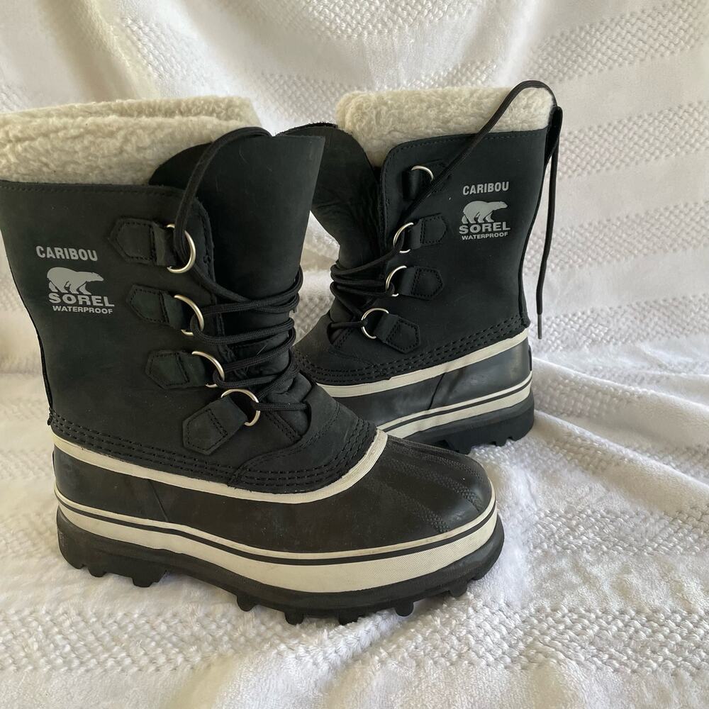 Sorel Waterproof Caribou Fur Boots Size 6.5